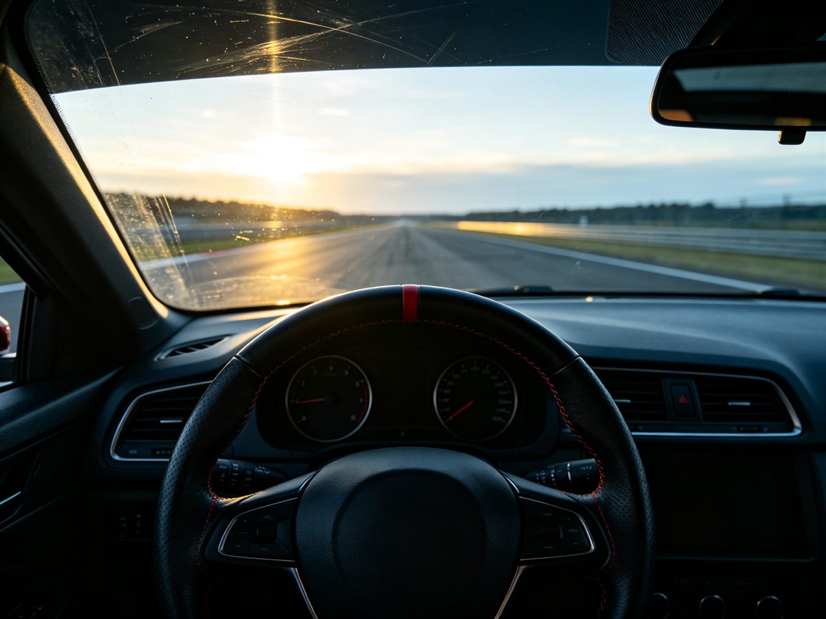 《驾控巅峰》拟真赛车游戏画面：驾驶舱视角赛道直道